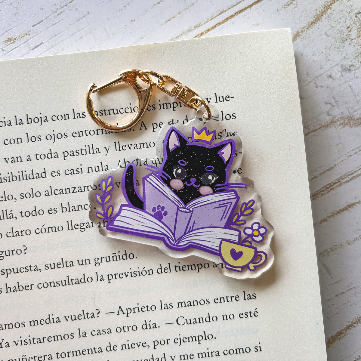 Llavero | Gatito lector