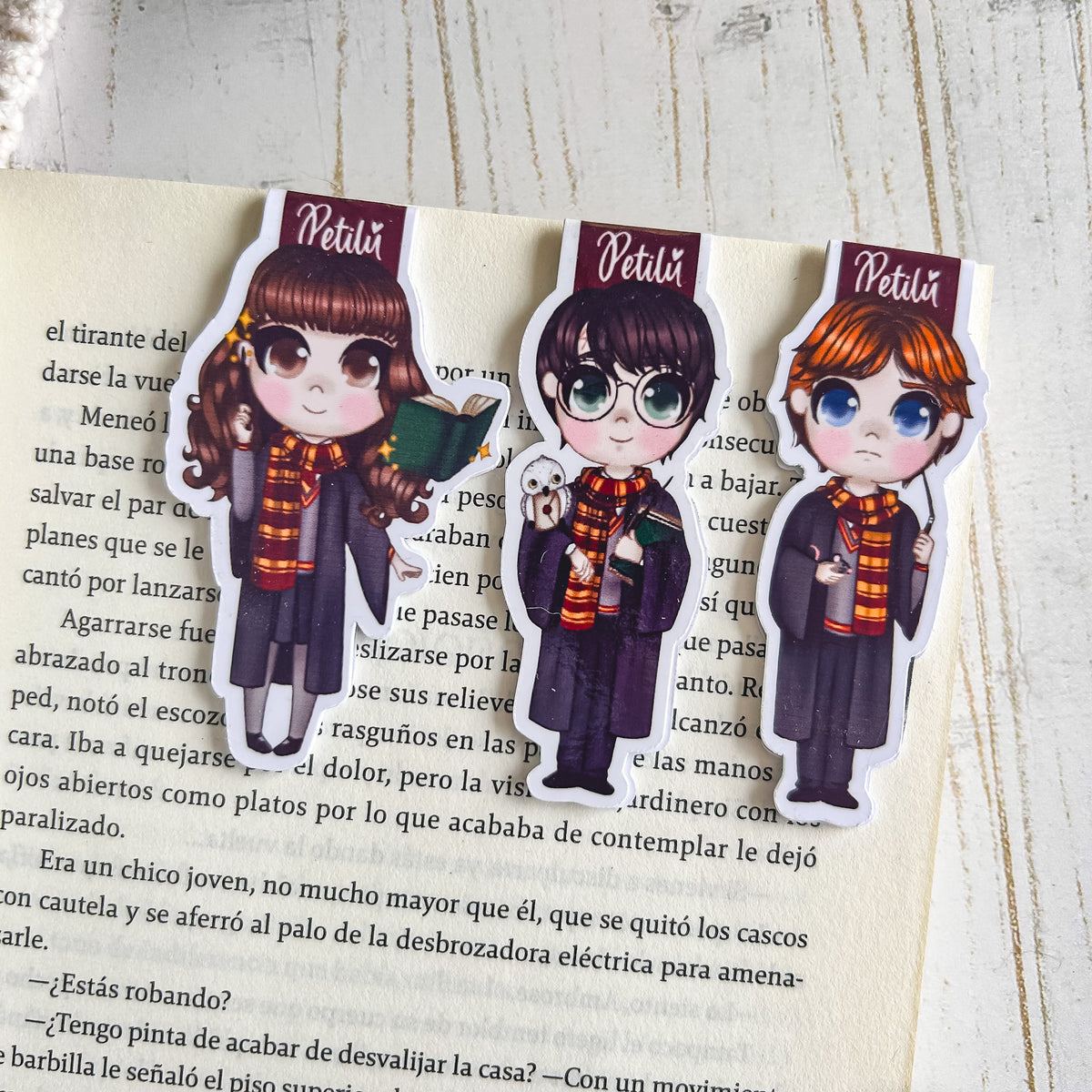 Marcapáginas magnético | Harry Potter | Harry, Ron y Hermione