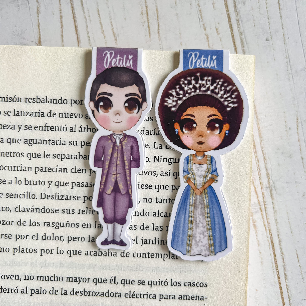 Marcapáginas magnético | Bridgerton | Charlotte y George