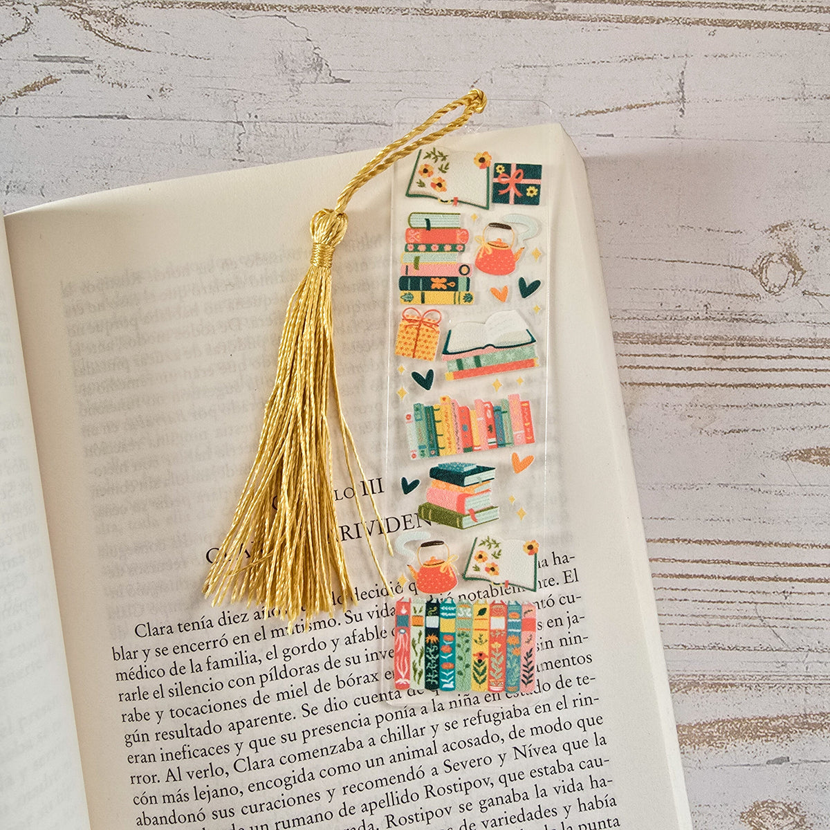 Marcapáginas acrílico | Cozy Library