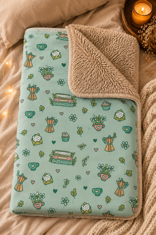 Manta Felpa 200 x 150  | Book & Coffee