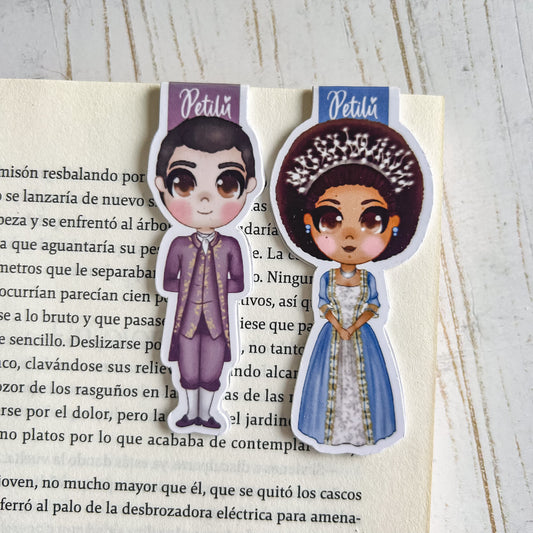 Marcapáginas magnético | Bridgerton | Charlotte y George