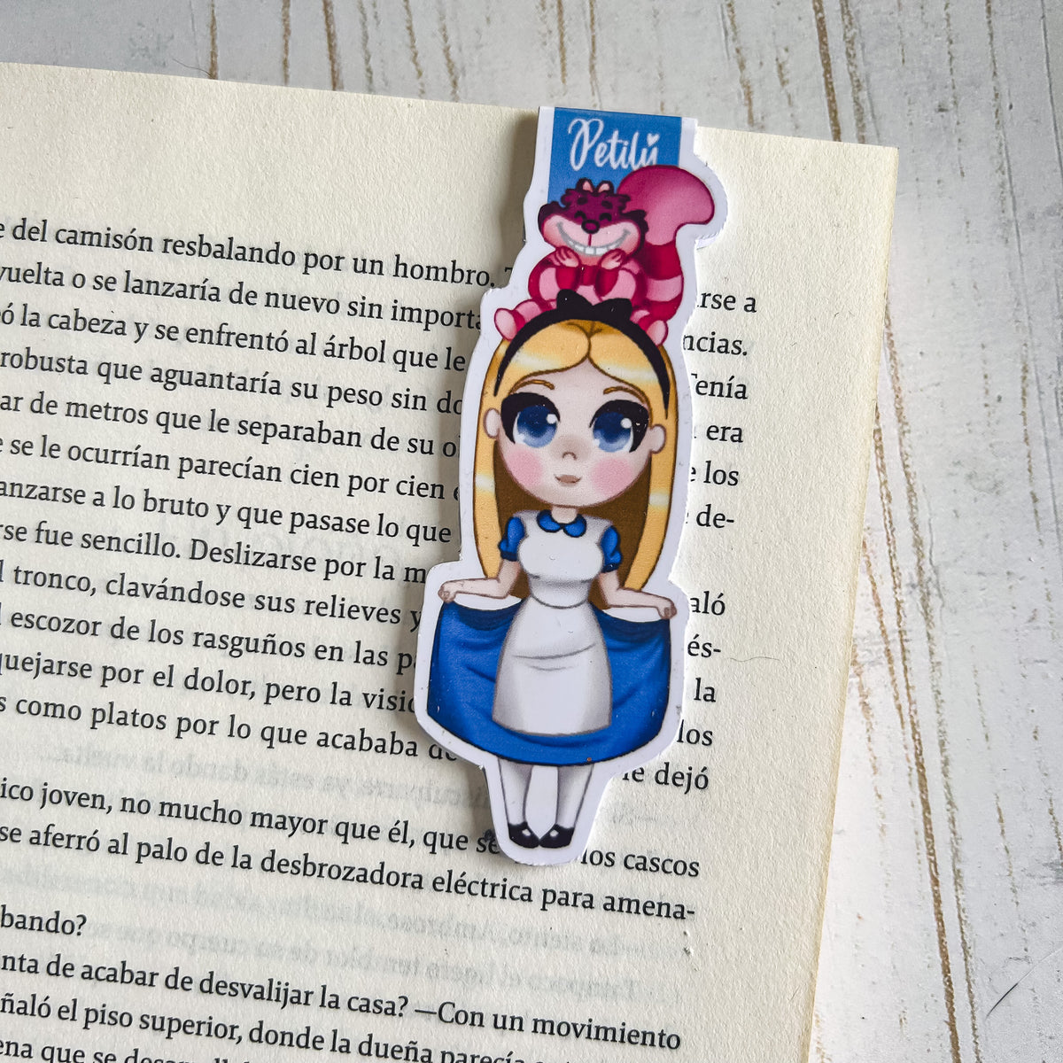 Marcapáginas magnético | Alicia y Cheshire