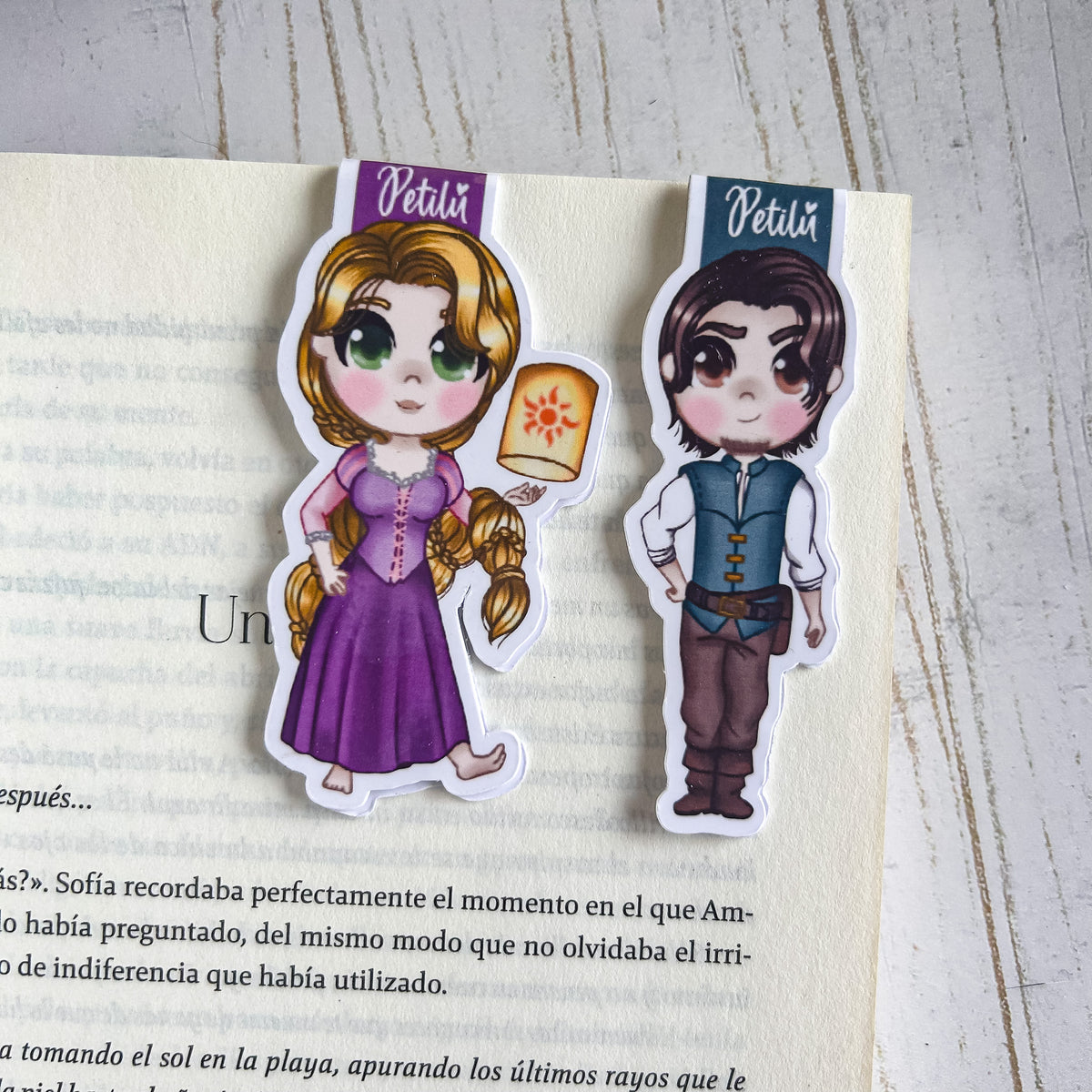 Marcapáginas magnético | Rapunzel y Flynn