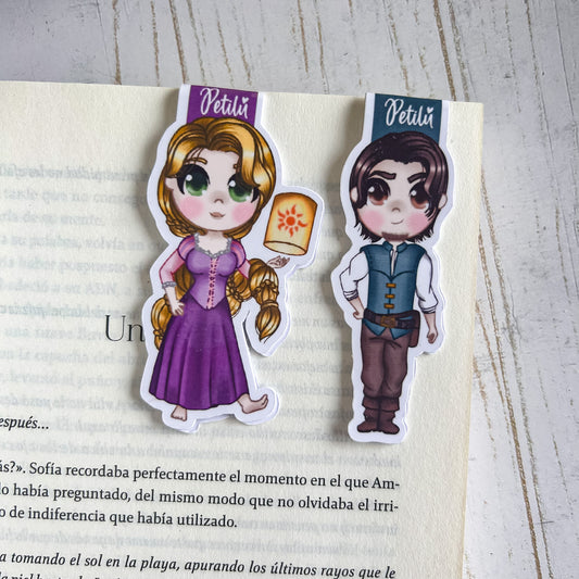 Marcapáginas magnético | Rapunzel y Flynn