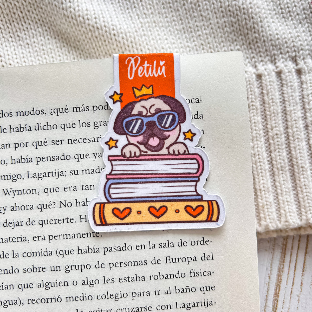 Marcapáginas magnético | Pug Style