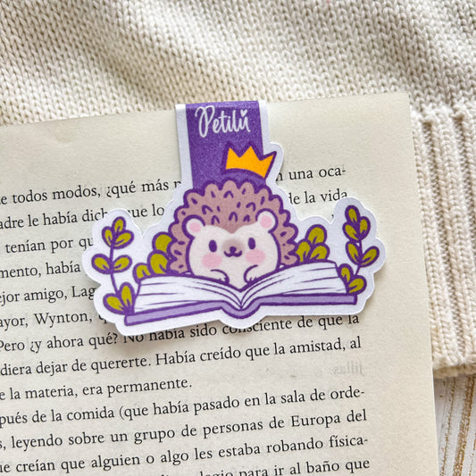 Marcapáginas magnético | Erizo lector
