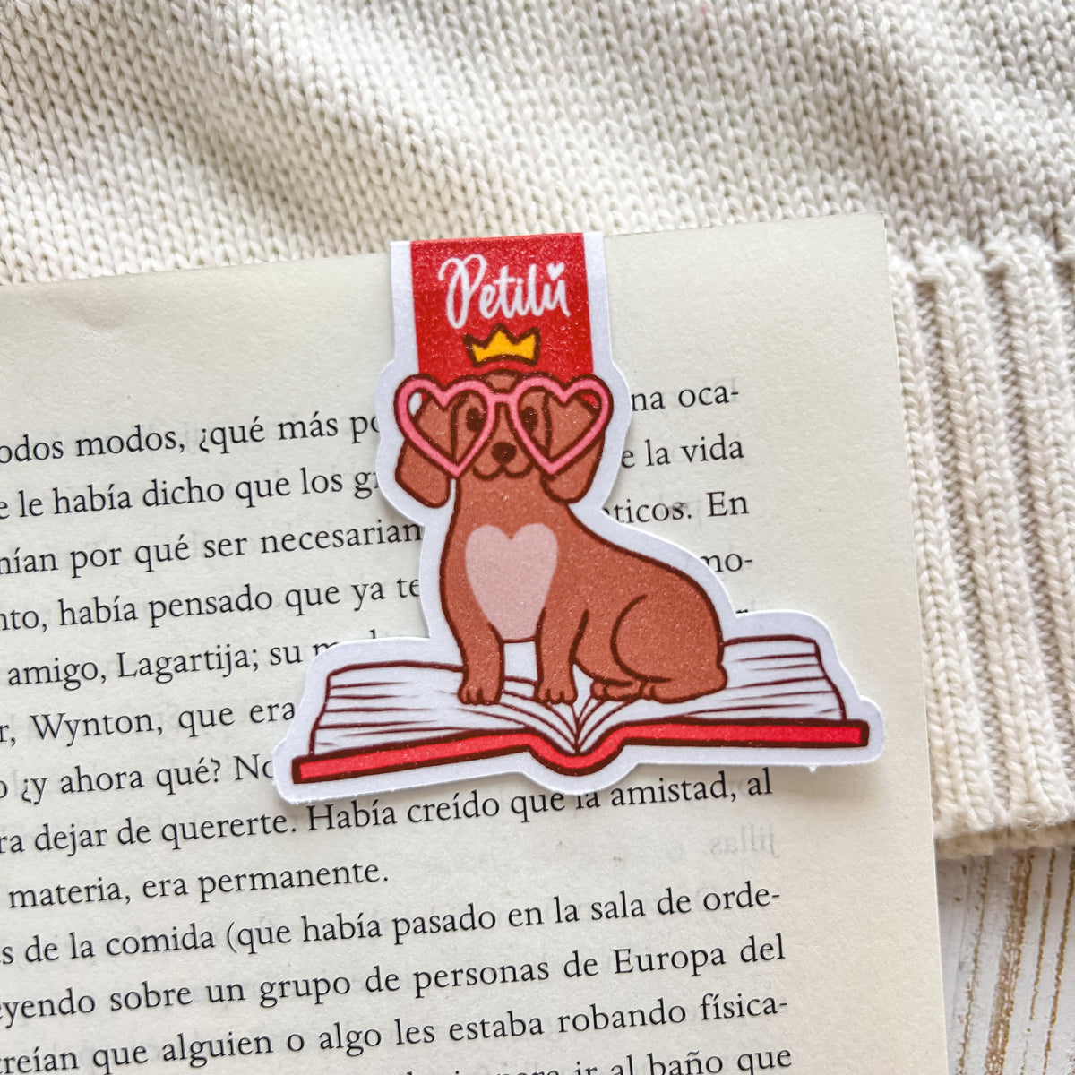 Marcapáginas magnético | Salchicha lector