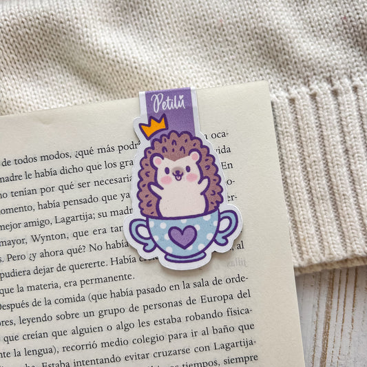 Marcapáginas magnético | Erizo en tacita